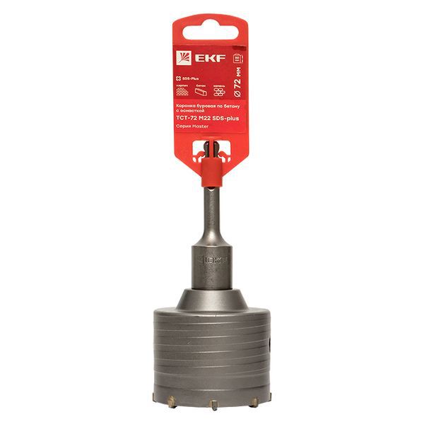 Коронка буровая по бетону с оснасткой TCT-72 М22 SDS-plus Master EKF tct-72-m22