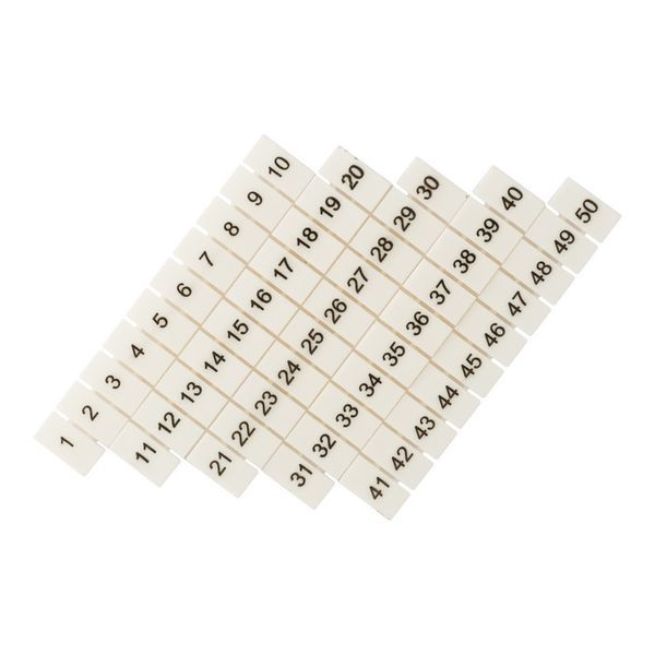 Маркеры для UT/ST/Push-in 6 с нумерацией 1-50 (уп.100шт) EKF zb-st-6-1-50