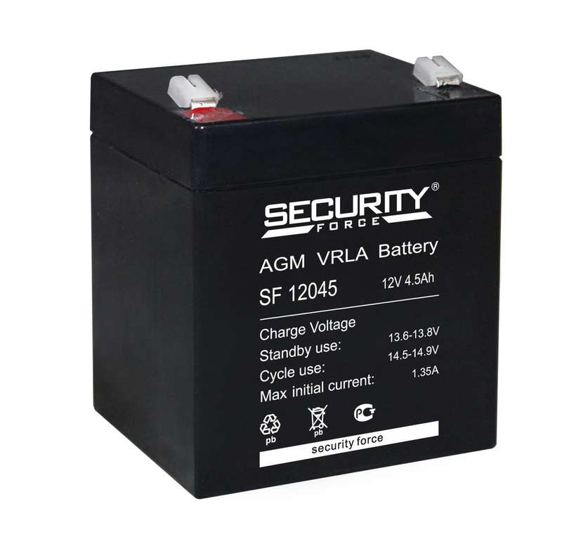 Аккумулятор ОПС 12В 4.5А.ч SF 12045 Security Force 4614030010004