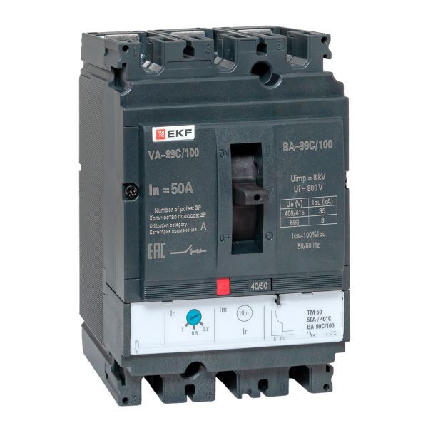 Выключатель автоматический 3п 100/50А 36кА ВА-99C Compact NS PROxima EKF mccb99C-100-50