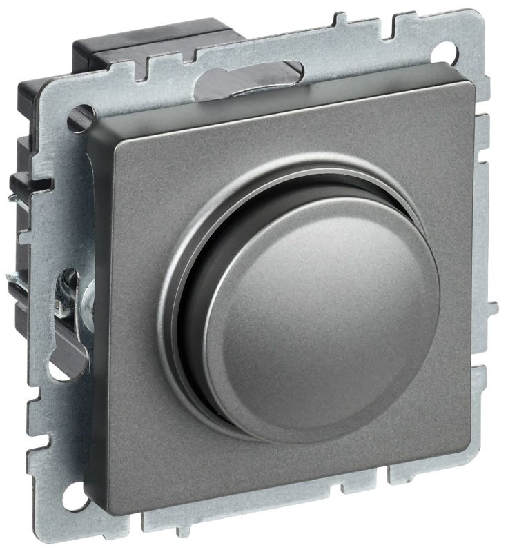 Светорегулятор СП BRITE пов-наж. 600Вт СС10-1-0-БрС механизм сталь IEK BR-D20-0600-K46