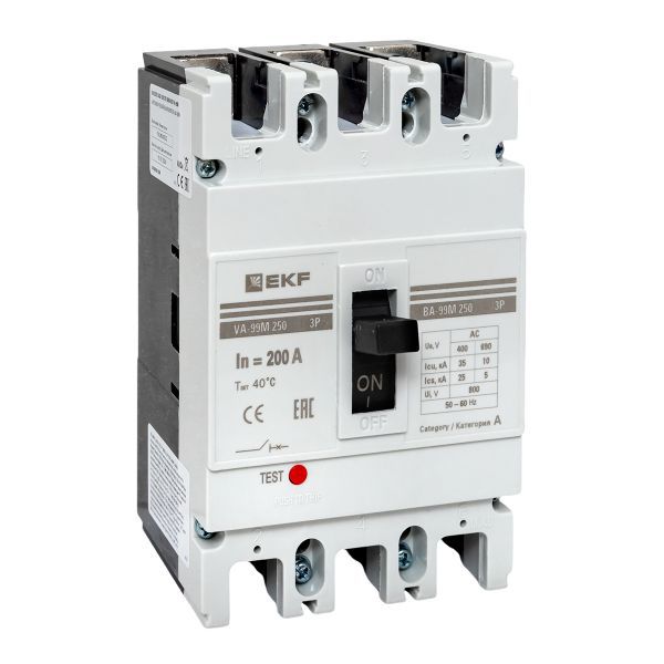 Выключатель автоматический 3п 250/200А 35кА ВА-99М PROxima EKF mccb99-250-200m