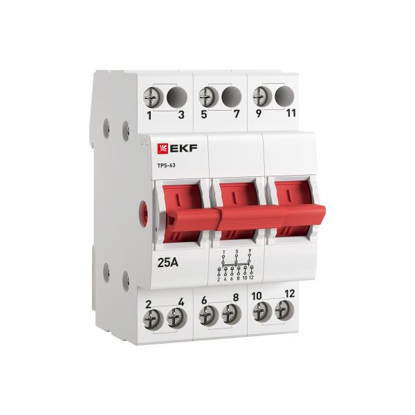 Переключатель трехпозиционный ТПС-63 3P 25А PROxima EKF TPS325