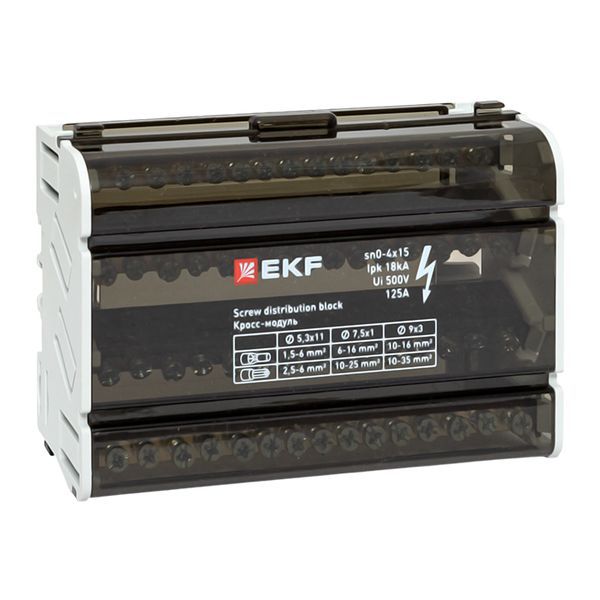 Шина нулевая в корпусе 4х15 EKF sn0-4x15