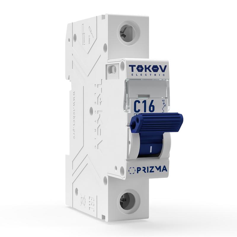 Выключатель автоматический модульный 1п C 16А 4.5кА PRIZMA TOKOV ELECTRIC TKE-PZ45-MCBI-1-16-C
