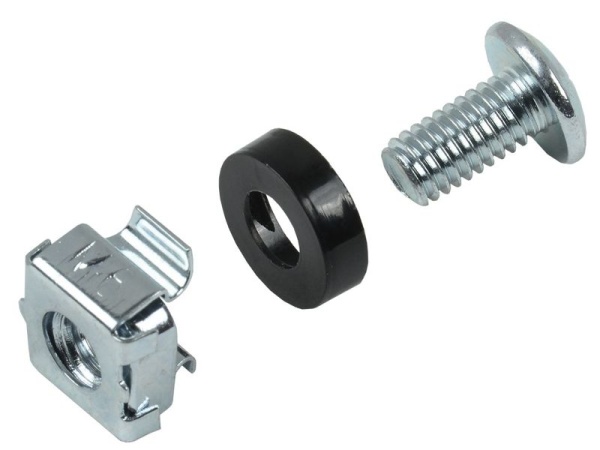 Набор винта с головкой под крестовую отвертку встраиваемая гайка для крепления на 19дюйм профиль (уп.1шт) ITK ITK-HP-28