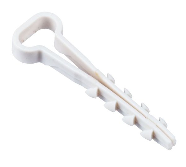 Дюбель-хомут 5х8мм для плоского кабеля нейлон бел. (уп.25шт) IEK UDH14-05-08-025-K01