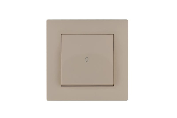 Выключатель проходной 1-клав. Karea RIZZ крем Makel 88010005