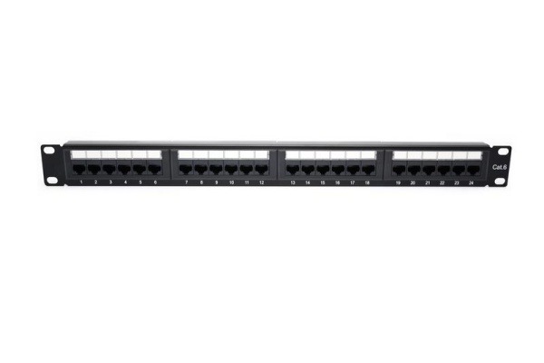 Патч-панель 19 1U кат.6 неэкранир. 24 порта RJ45 Dual IDC TOKOV ELECTRIC TKE-PP-6-1U-24P-UTP