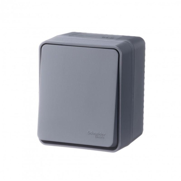 Выключатель 1-кл. ОП AtlasDesign PROFI IP54 10AX антрацит SE ATN544011