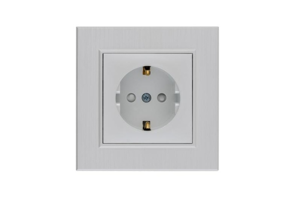 Розетка 1-м Karea LINE STAR с заземл. жемчуж. Makel 86100028