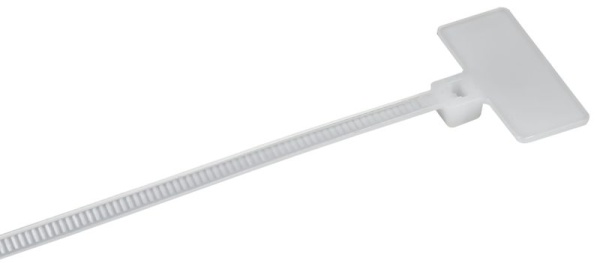 Хомут 2.5х100мм P6.6 маркерный бел. (уп.100шт) IEK UHH14-D025-100-100-K01