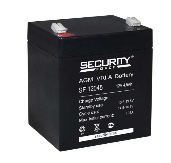 Аккумулятор ОПС 12В 4.5А.ч SF 12045 Security Force 4614030010004