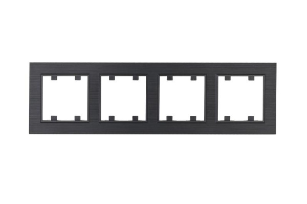 Рамка 4-м Karea LINE STAR дым. металлик Makel 86050704