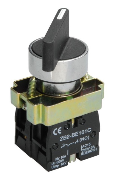 Переключатель LAY5-BJ25 на 2 полож. 1НО+1НЗ черн. I-O дл. ручка KARAT IEK BSW70-BJ-2-K02