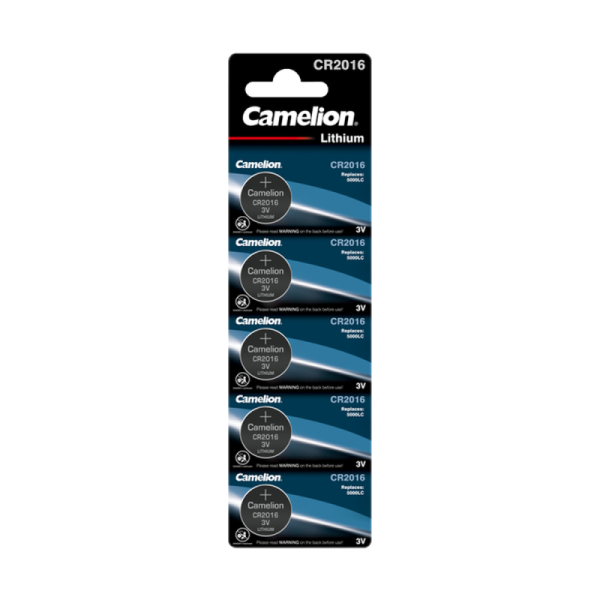 Элемент питания литиевый CR2016 BL-5 (блист.5шт) Camelion 1593