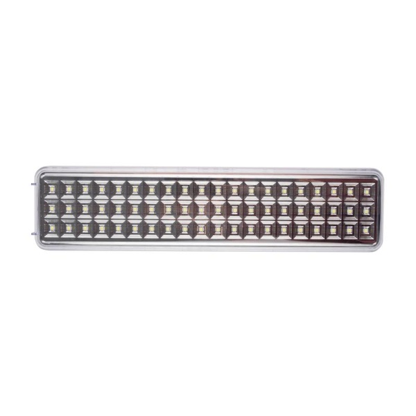 Фонарь-светильник аккумуляторный Accu9-L60-wh аварийный 60SMD яркий 300лм 2ч/эконом 90лм 6ч 220В аккум. Li-ion 3.7В 2.4А.ч бел. JazzWay 5024540