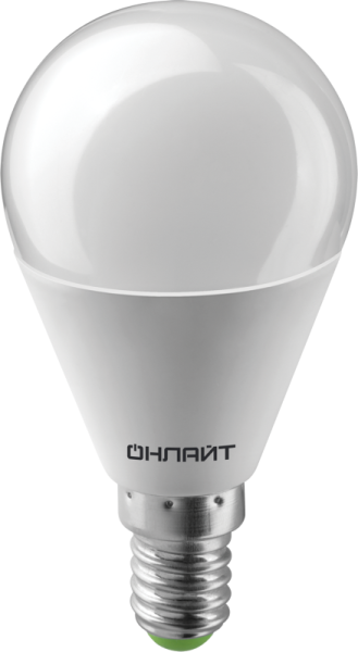 Лампа светодиодная 61 965 OLL-G45-10-230-2.7K-E14 10Вт шар 2700К тепл. бел. E14 1000лм 176-264В ОНЛАЙТ 61965