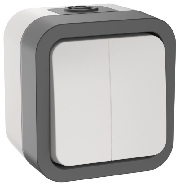 Выключатель 2-кл. ОП TORS TS205 10А IP55 бел. IEK TS-V20-0-10-55-K41