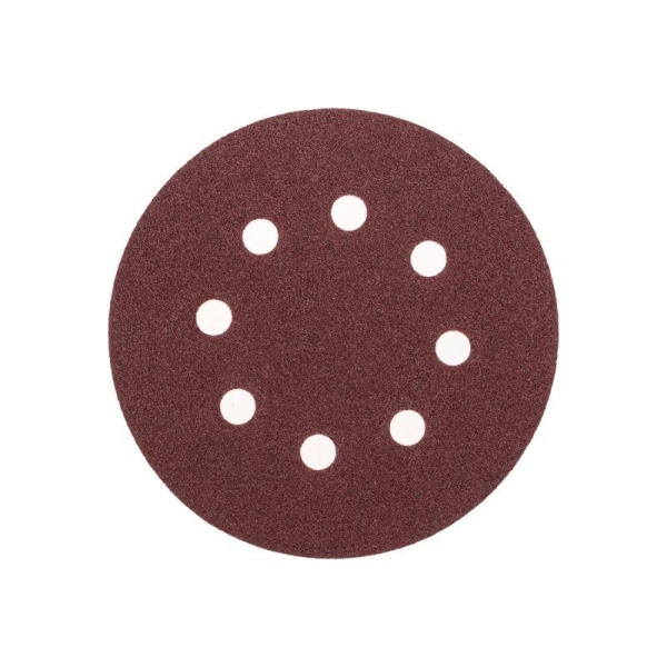 Диск абразивный на ворсовой основе на липучке перфорир. P80 125мм (уп.10шт) Kranz KR-91-1166