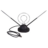 Антенна ТВ комнатная RX-105 телескопич. на подставке с кольцом VHF; UHF 47-860 MHz REXANT 34-0105