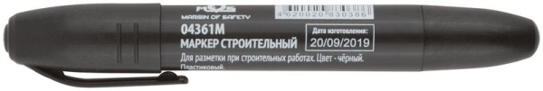 Маркер перманентный строительный черн. MOS 04361М