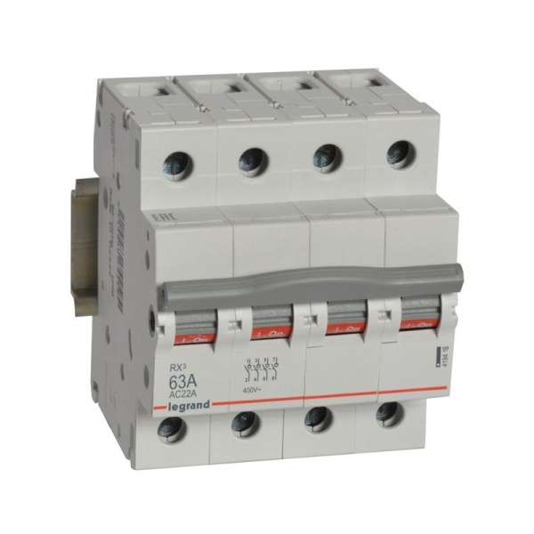 Выключатель-разъединитель 4п 63А RX3 ИЭК Leg 419418