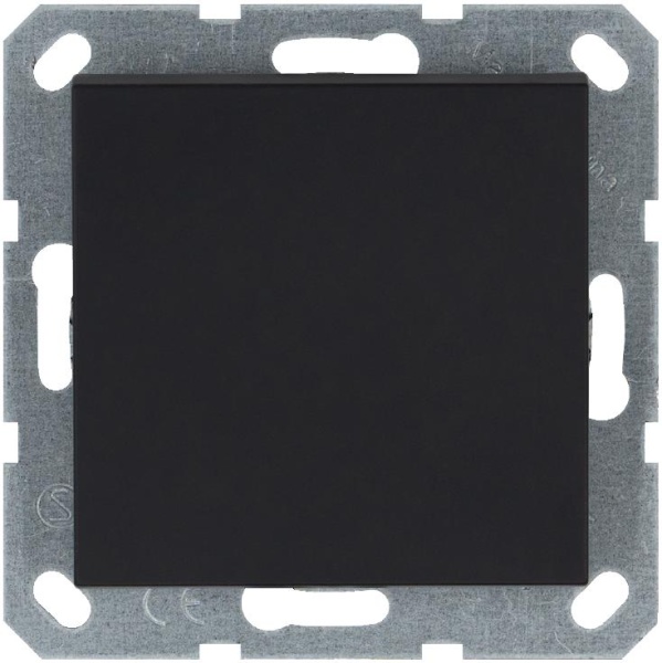 Кнопка звонка 1-кл. 10А IP20 механизм черн. матов. soft touch Jasmart G3010PB
