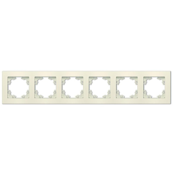 Рамка 6-м Афина универс. сл. кость (ivory) Universal A1043-I