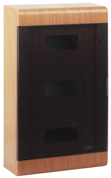 Щиток ОП Тусо 36мод. с двер. 520х303х117.5мм IP40 бук на светл. основе Рувинил 68036-38М