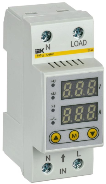 Реле напряжения и тока РНТ-д 1ф 36мм 63А KARAT IEK IVC21-1-63