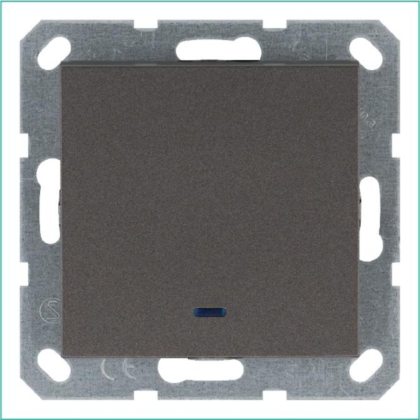 Выключатель 1-кл. 10А IP20 с подсветкой механизм мокко Jasmart G3011NZ