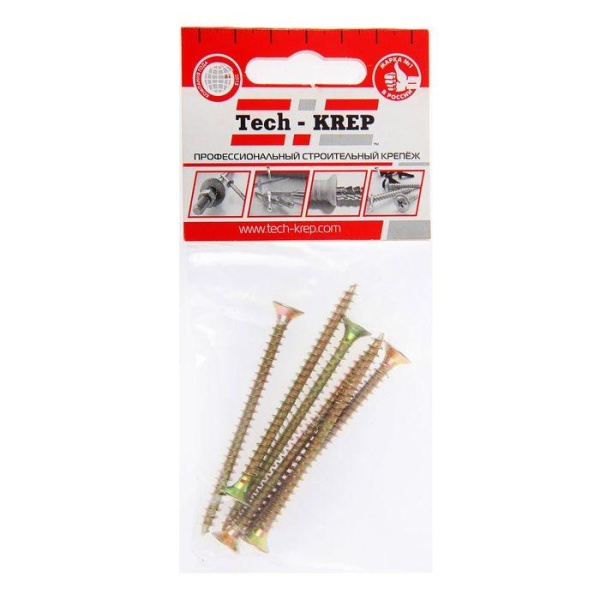 Саморез ШУж 5.0х70 потайной головкой (уп.6шт) Tech-Krep/Zitar 102513